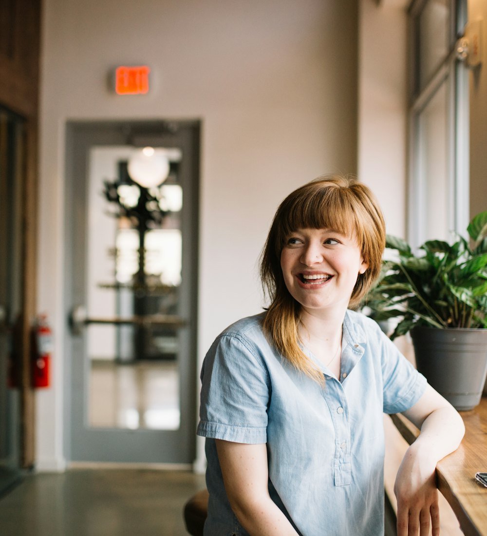 Smiling employee at the office